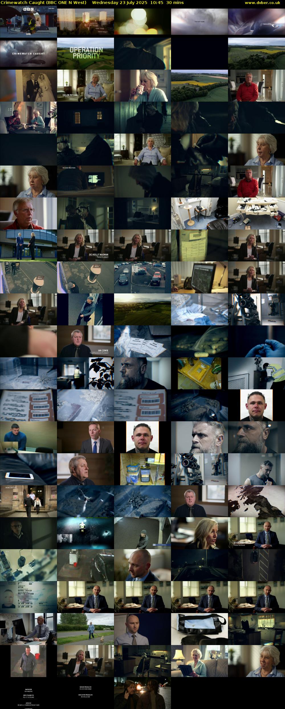 Crimewatch Caught (BBC ONE N West) Wednesday 23 July 2025 10:45 - 11:15