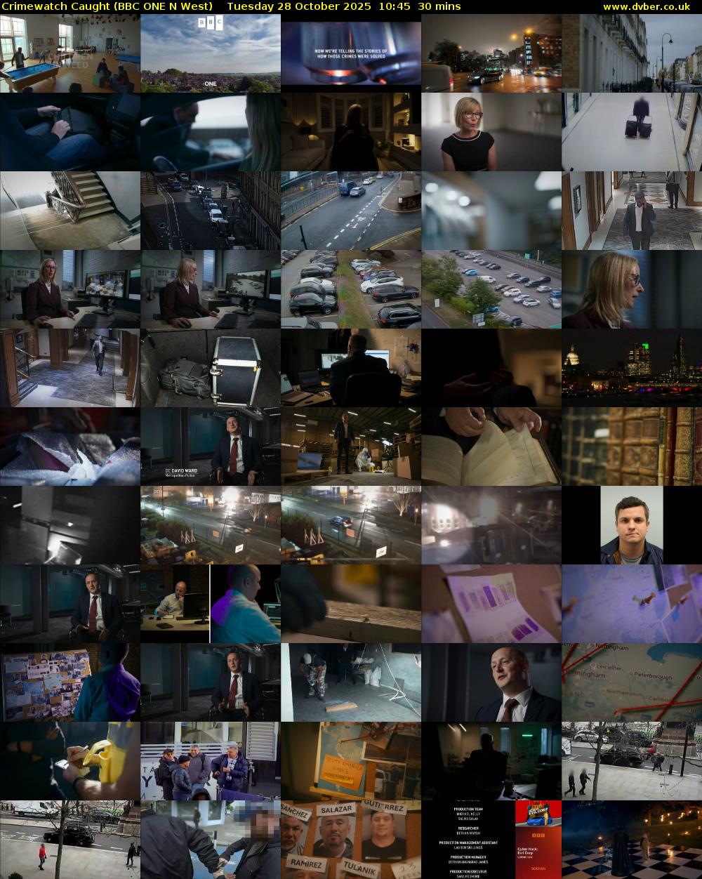 Crimewatch Caught (BBC ONE N West) Tuesday 28 October 2025 10:45 - 11:15