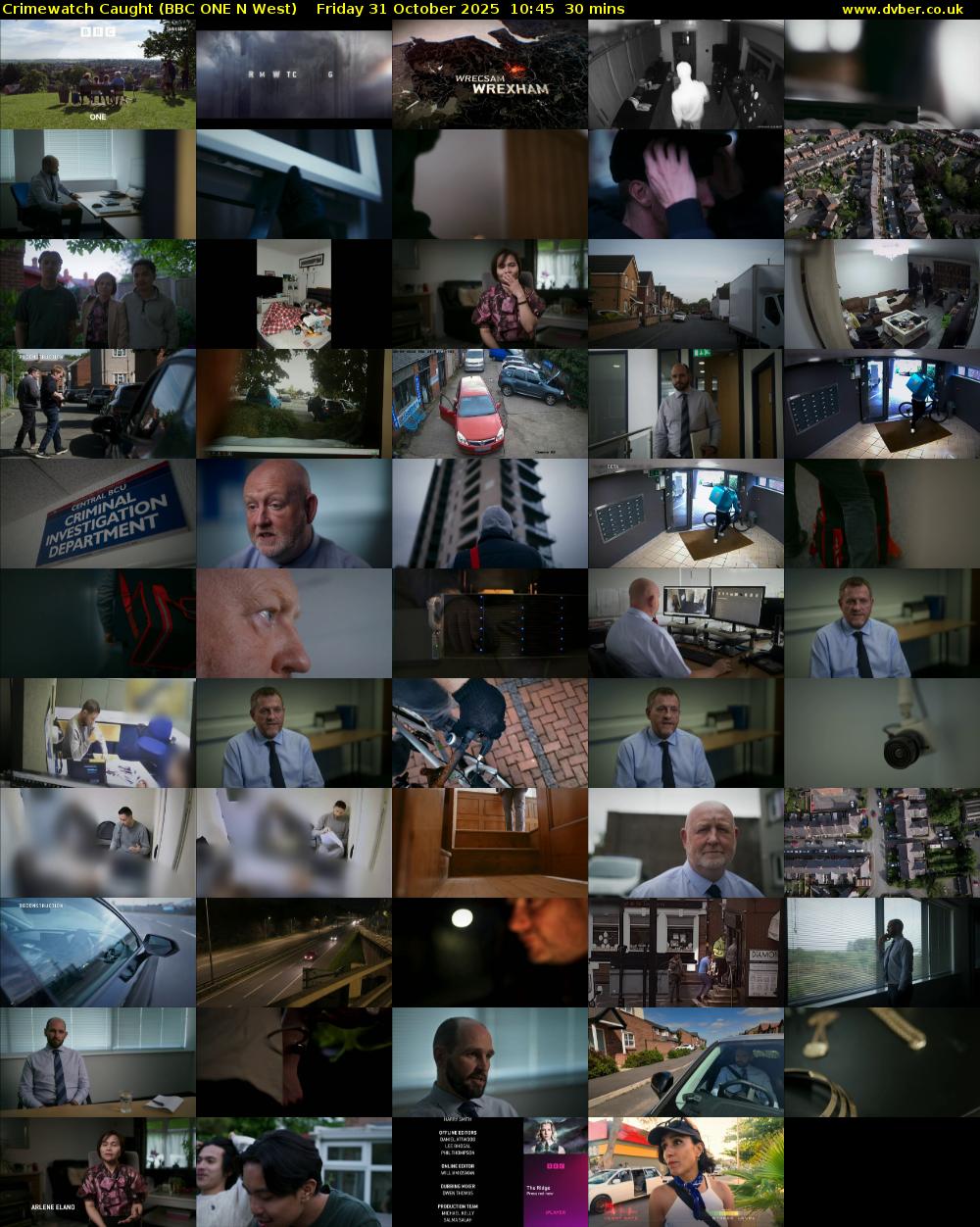 Crimewatch Caught (BBC ONE N West) Friday 31 October 2025 10:45 - 11:15