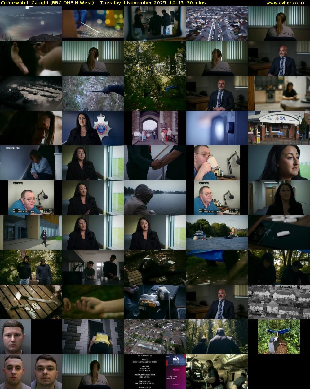 Crimewatch Caught (BBC ONE N West) Tuesday 4 November 2025 10:45 - 11:15