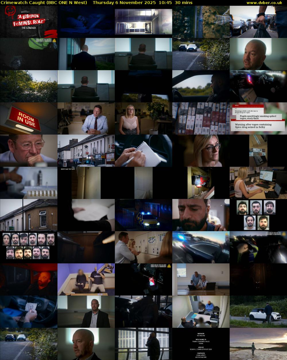 Crimewatch Caught (BBC ONE N West) Thursday 6 November 2025 10:45 - 11:15