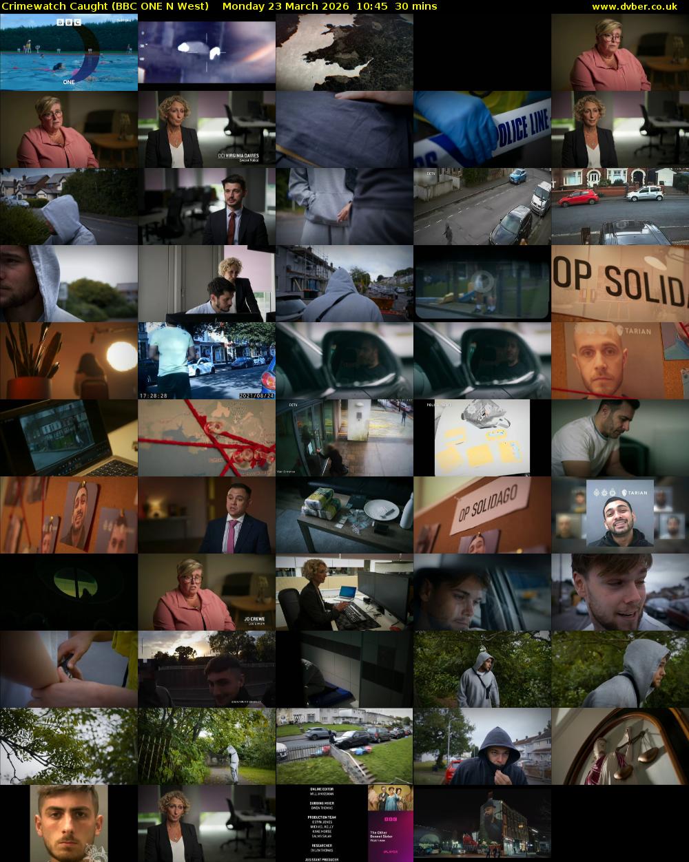 Crimewatch Caught (BBC ONE N West) Monday 23 March 2026 10:45 - 11:15