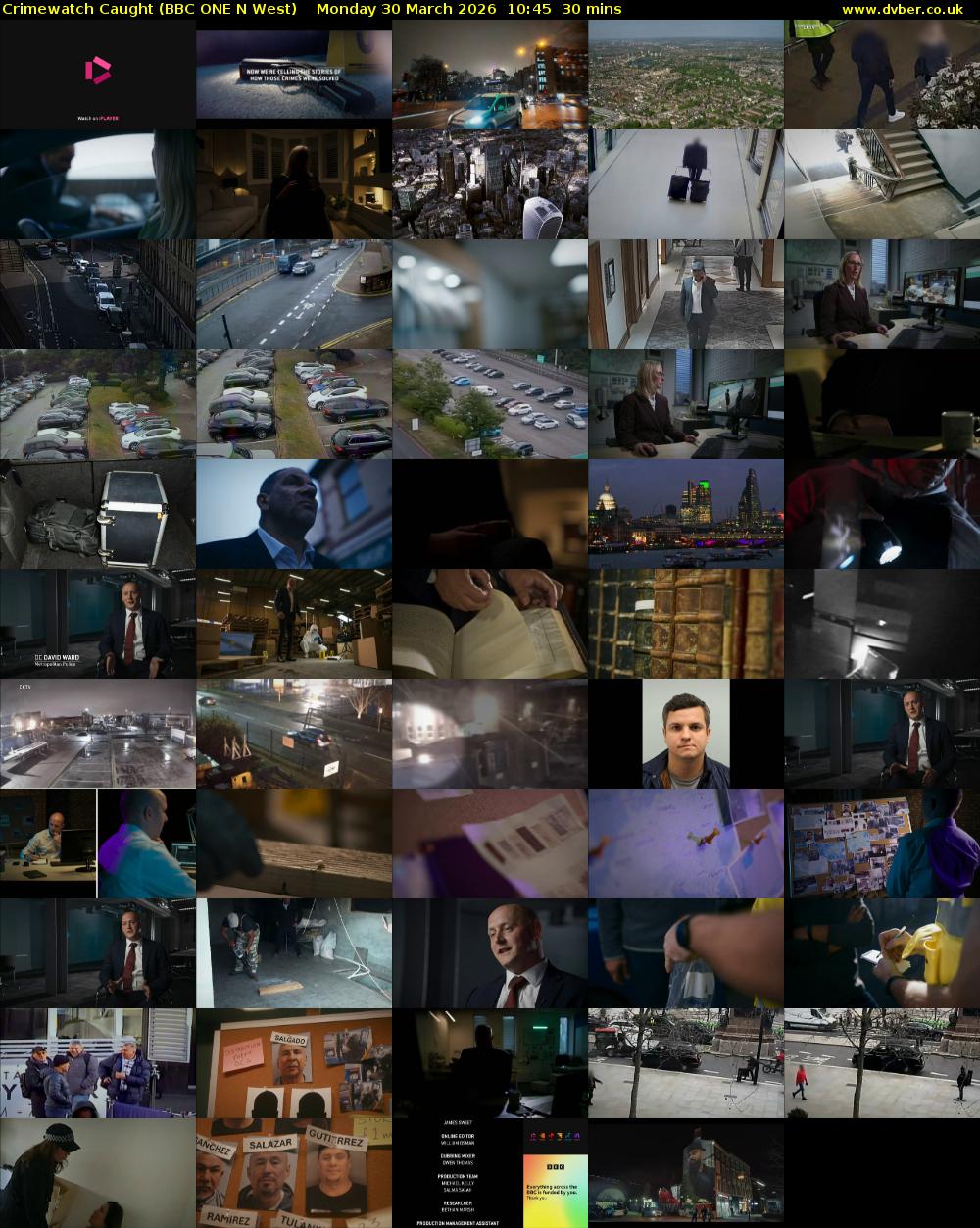 Crimewatch Caught (BBC ONE N West) Monday 30 March 2026 10:45 - 11:15