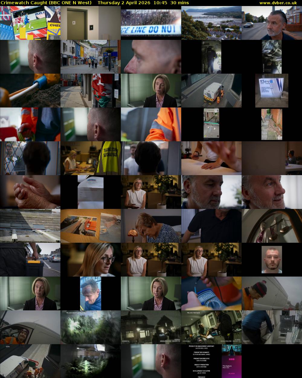 Crimewatch Caught (BBC ONE N West) Thursday 2 April 2026 10:45 - 11:15