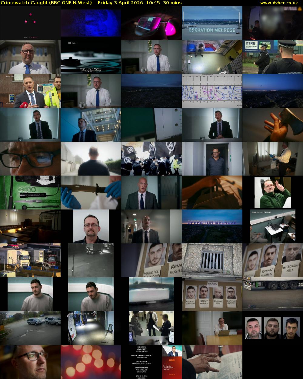 Crimewatch Caught (BBC ONE N West) Friday 3 April 2026 10:45 - 11:15