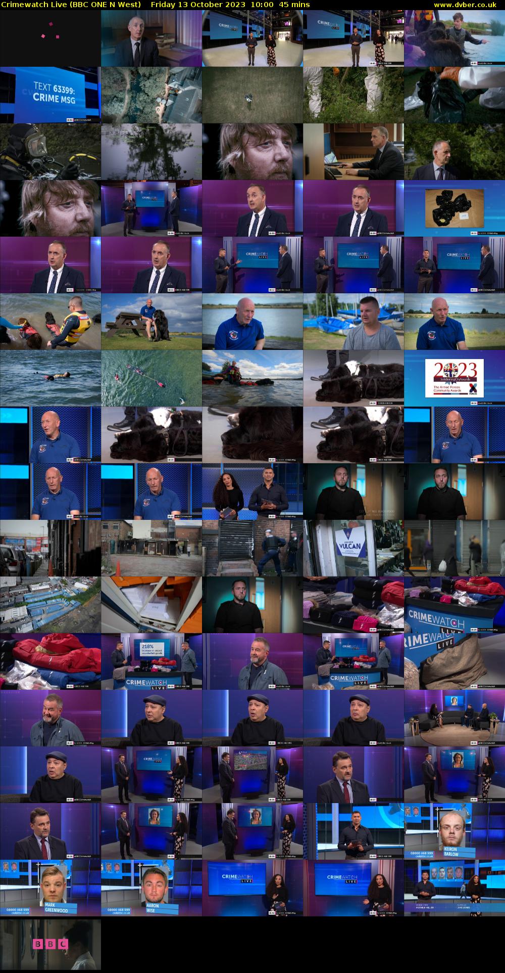 Crimewatch Live (BBC ONE N West) Friday 13 October 2023 10:00 - 10:45