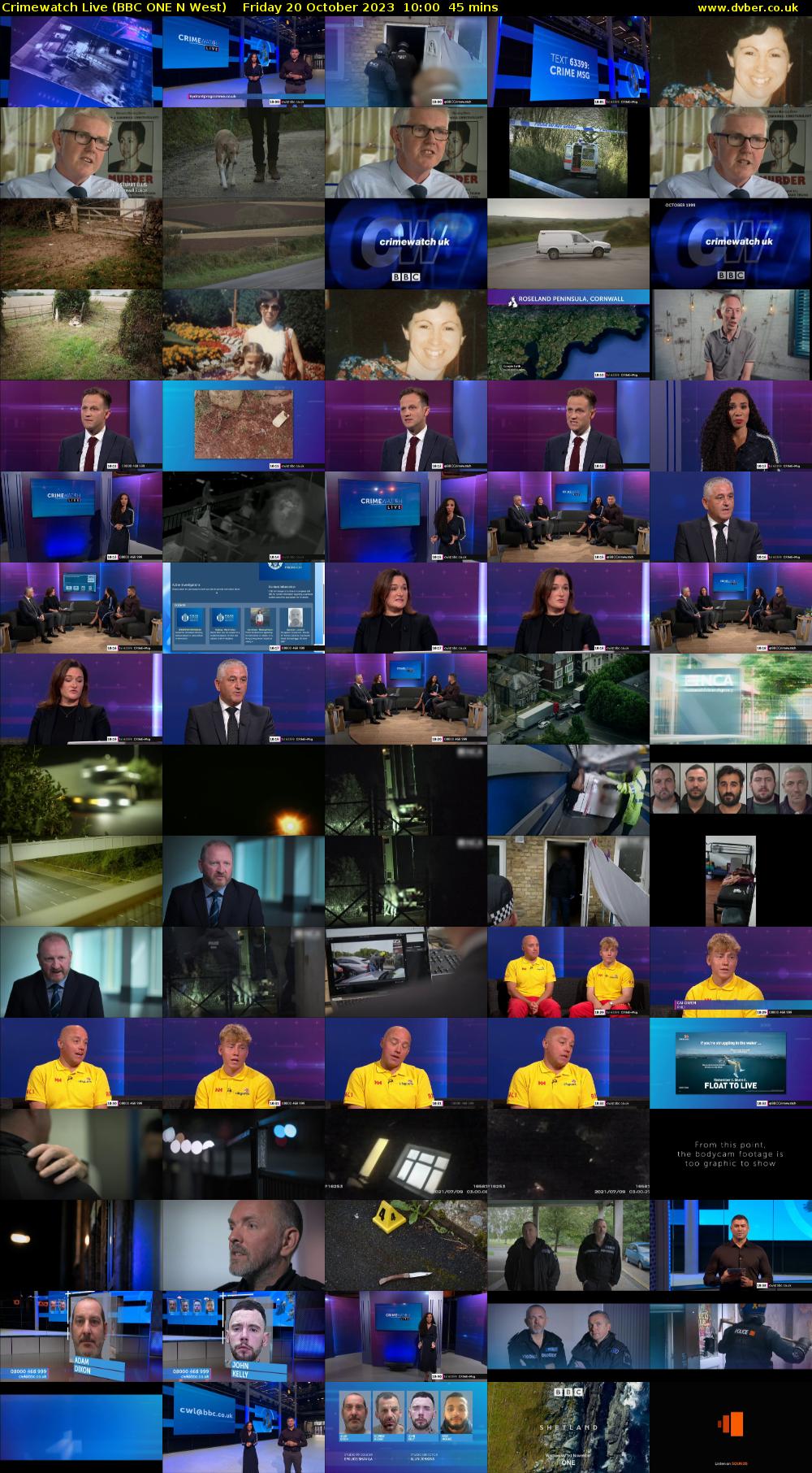 Crimewatch Live (BBC ONE N West) Friday 20 October 2023 10:00 - 10:45