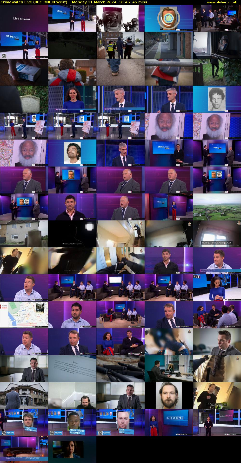 Crimewatch Live (BBC ONE N West) Monday 11 March 2024 10:45 - 11:30