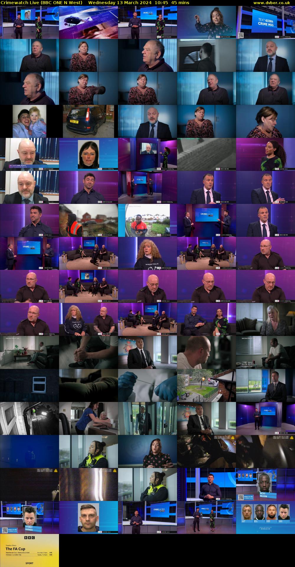 Crimewatch Live (BBC ONE N West) Wednesday 13 March 2024 10:45 - 11:30
