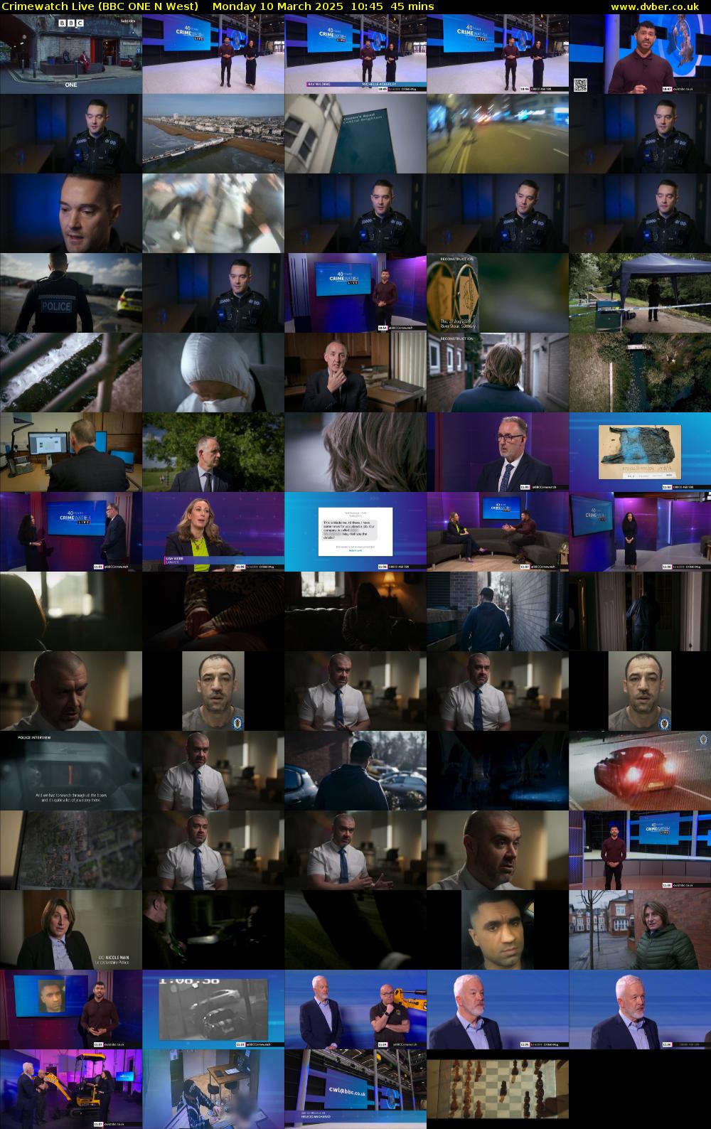 Crimewatch Live (BBC ONE N West) Monday 10 March 2025 10:45 - 11:30