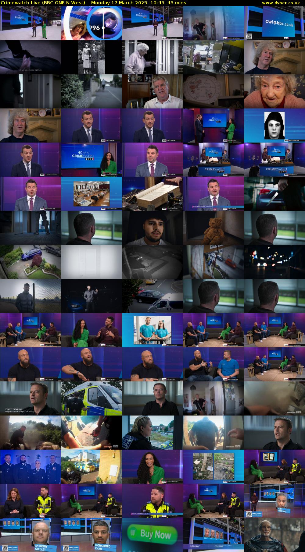 Crimewatch Live (BBC ONE N West) Monday 17 March 2025 10:45 - 11:30