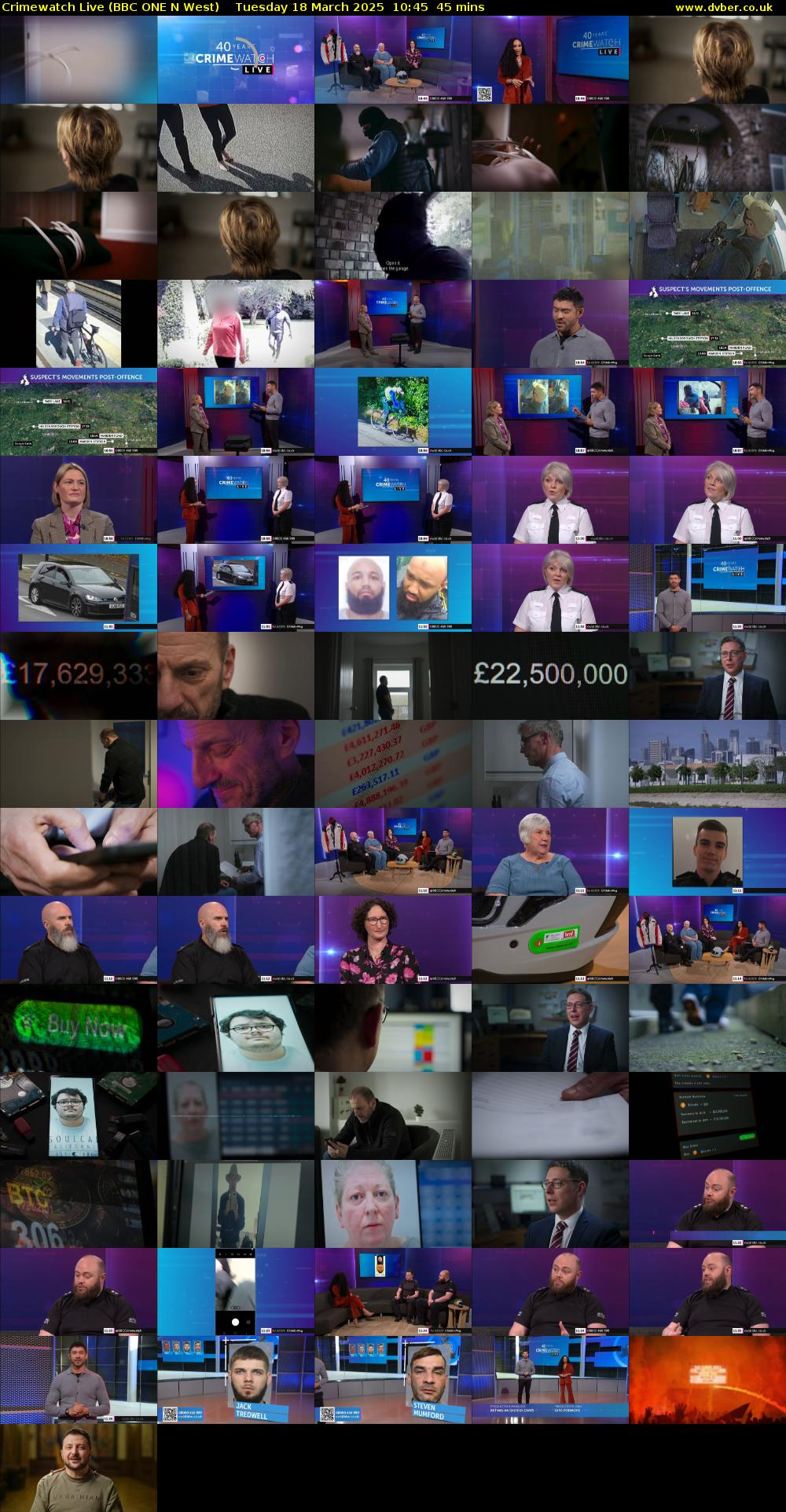 Crimewatch Live (BBC ONE N West) Tuesday 18 March 2025 10:45 - 11:30