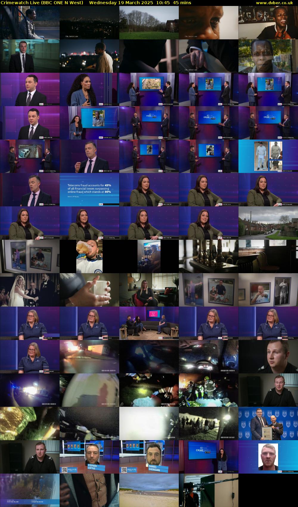 Crimewatch Live (BBC ONE N West) Wednesday 19 March 2025 10:45 - 11:30