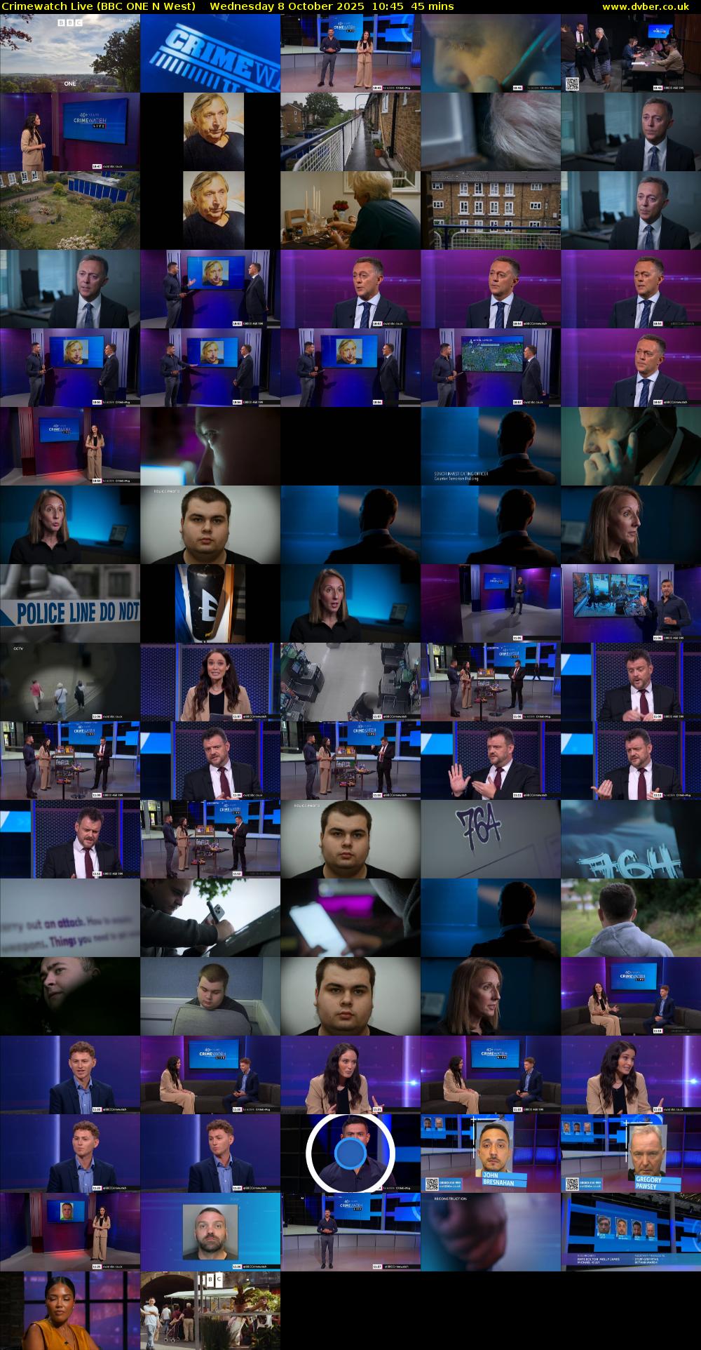 Crimewatch Live (BBC ONE N West) Wednesday 8 October 2025 10:45 - 11:30