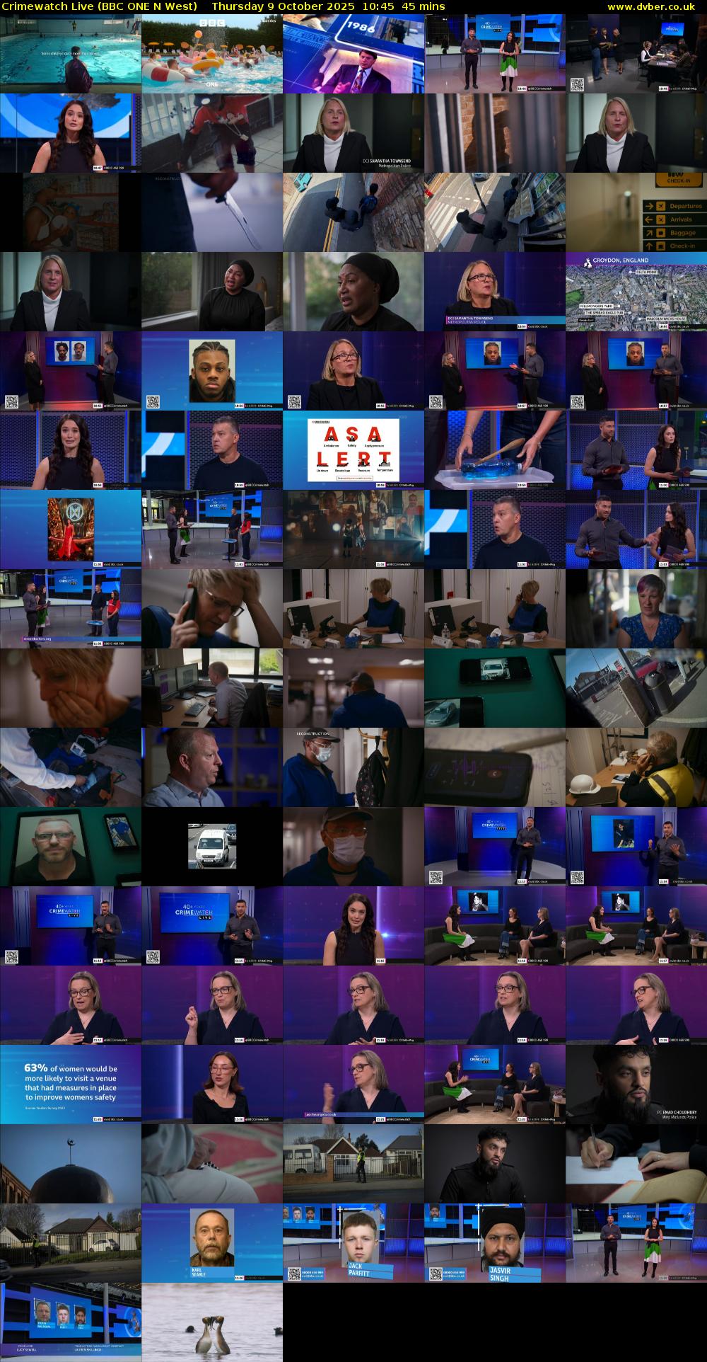 Crimewatch Live (BBC ONE N West) Thursday 9 October 2025 10:45 - 11:30