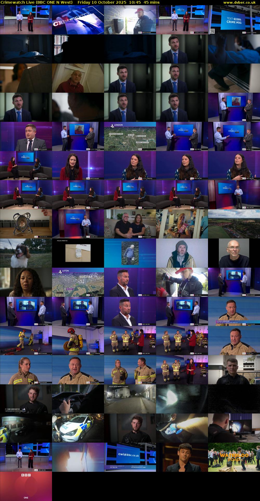 Crimewatch Live (BBC ONE N West) Friday 10 October 2025 10:45 - 11:30