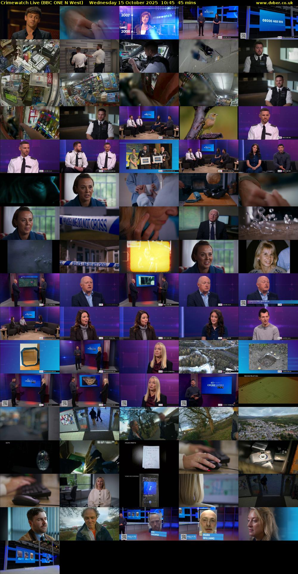 Crimewatch Live (BBC ONE N West) Wednesday 15 October 2025 10:45 - 11:30