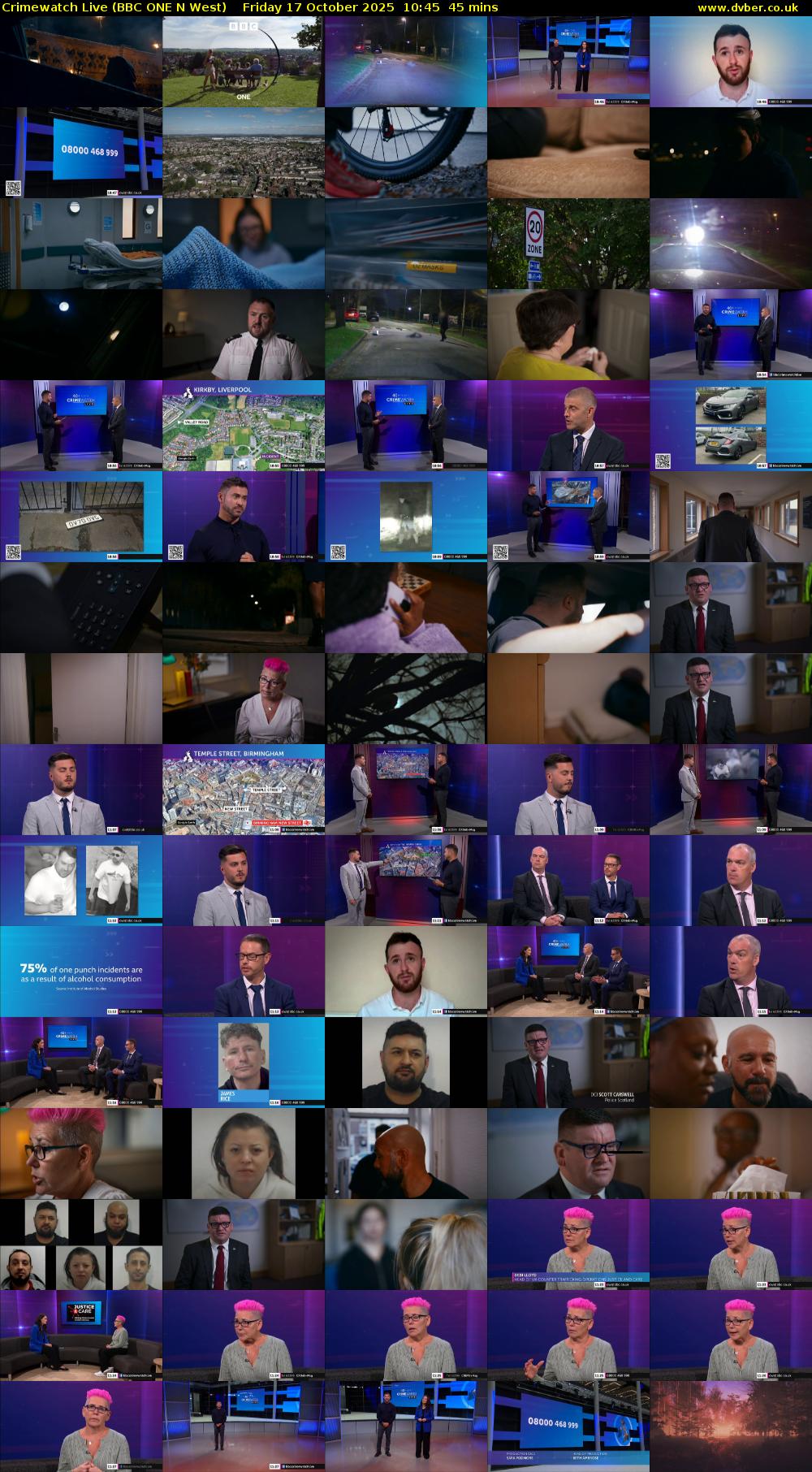 Crimewatch Live (BBC ONE N West) Friday 17 October 2025 10:45 - 11:30