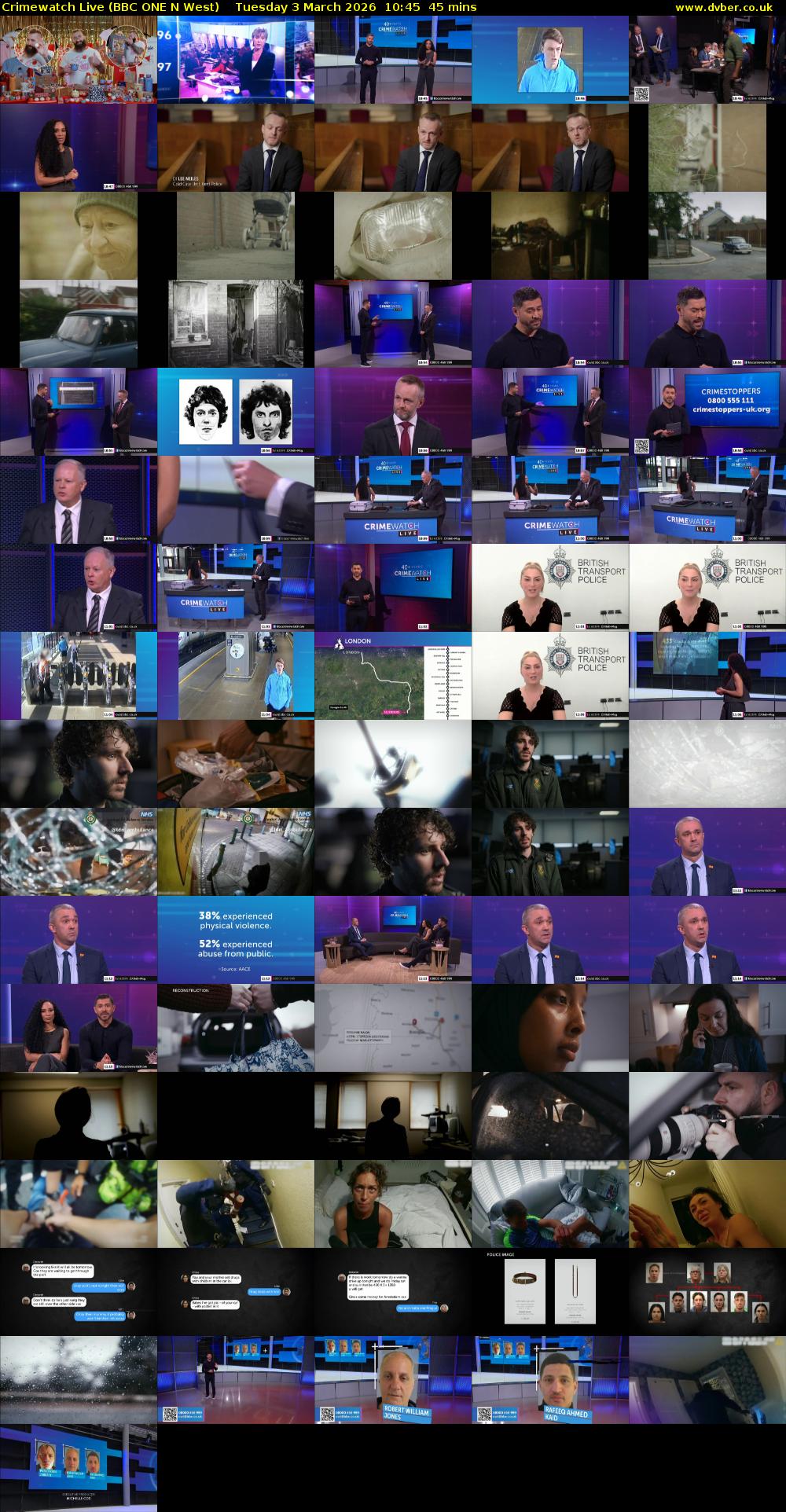 Crimewatch Live (BBC ONE N West) Tuesday 3 March 2026 10:45 - 11:30