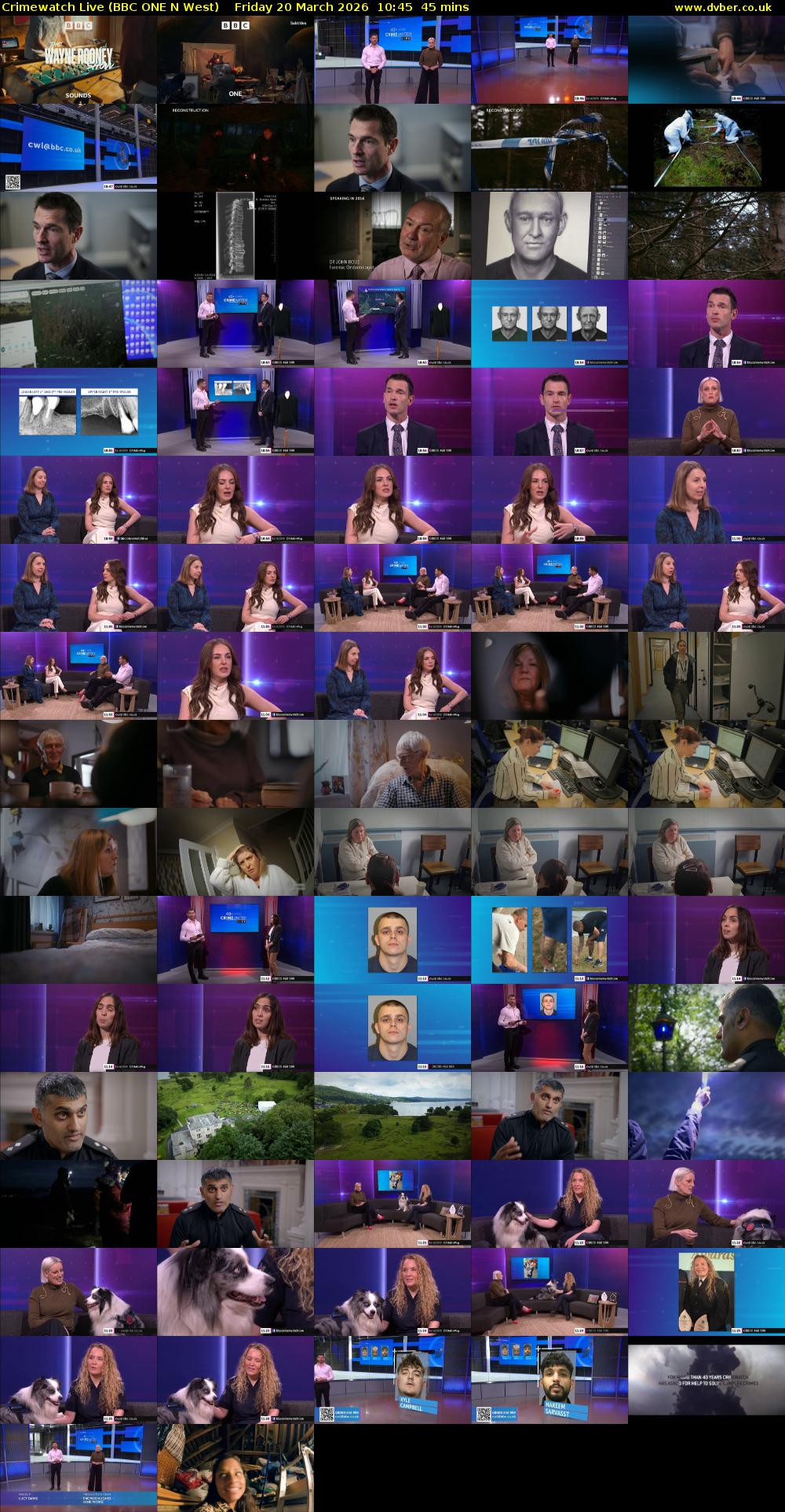 Crimewatch Live (BBC ONE N West) Friday 20 March 2026 10:45 - 11:30