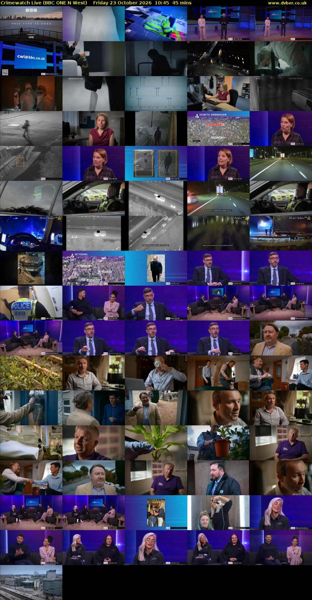 Crimewatch Live (BBC ONE N West) Friday 23 October 2026 10:45 - 11:30