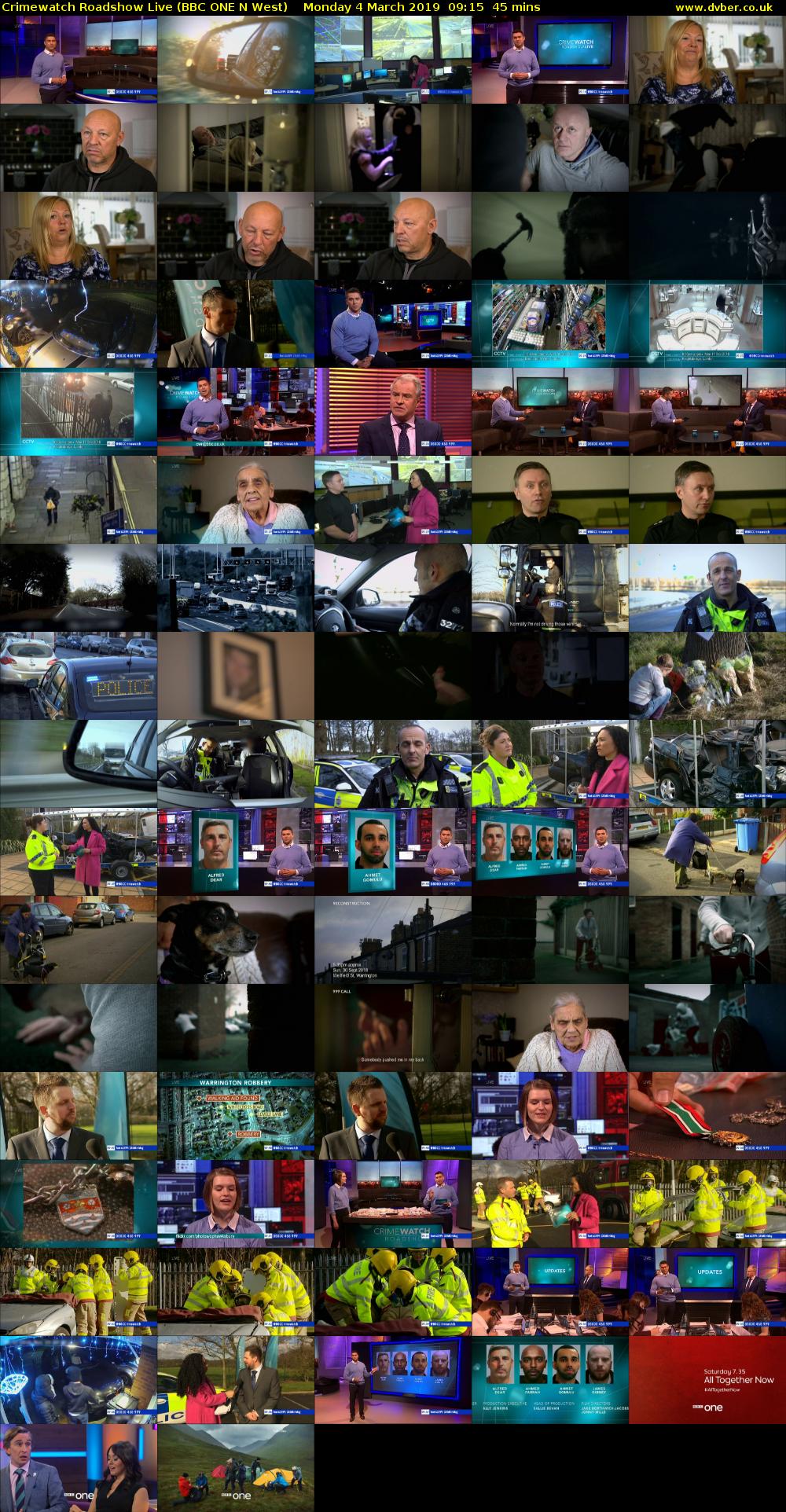 Crimewatch Roadshow Live (BBC ONE N West) Monday 4 March 2019 09:15 - 10:00