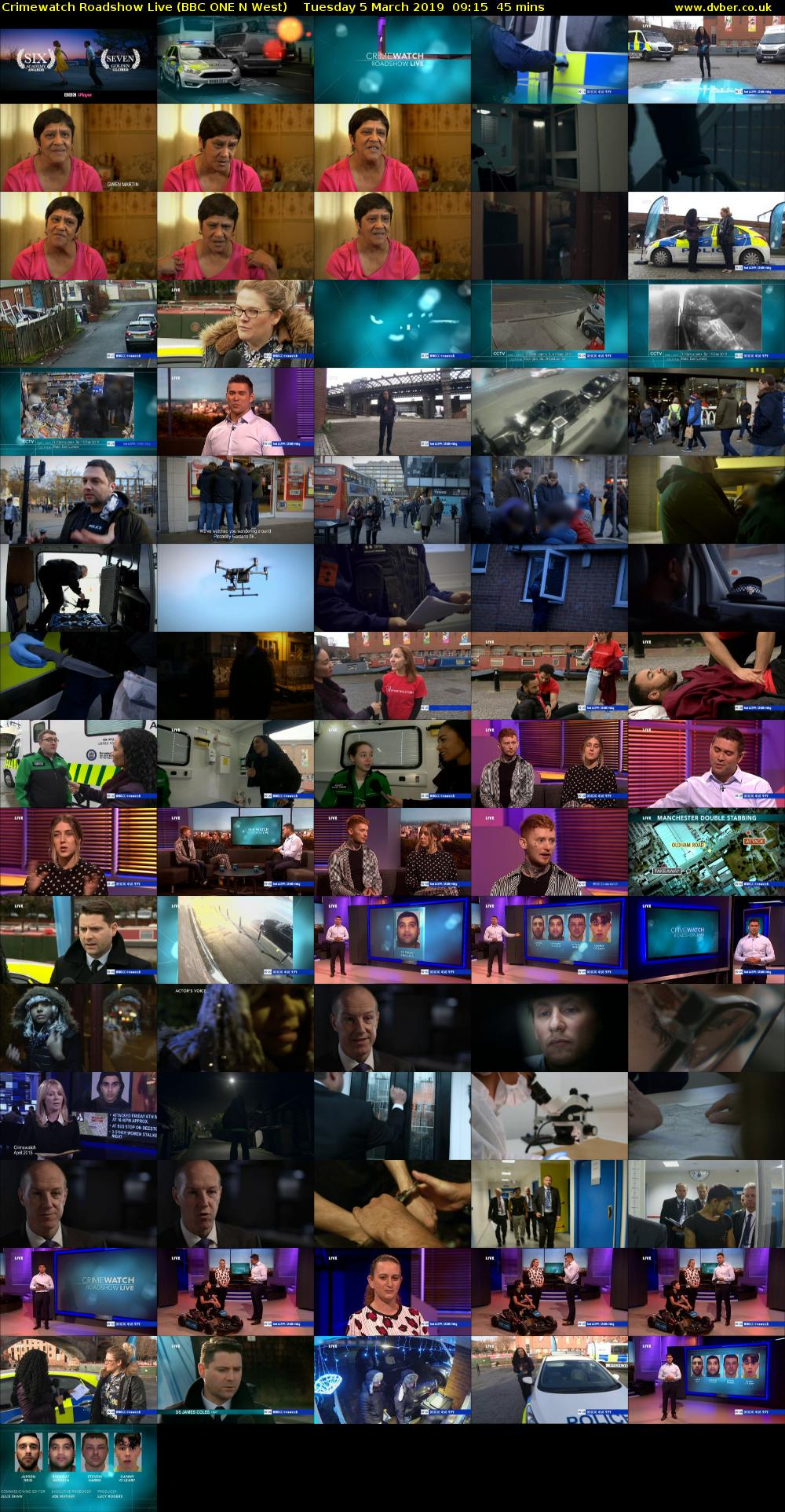 Crimewatch Roadshow Live (BBC ONE N West) Tuesday 5 March 2019 09:15 - 10:00