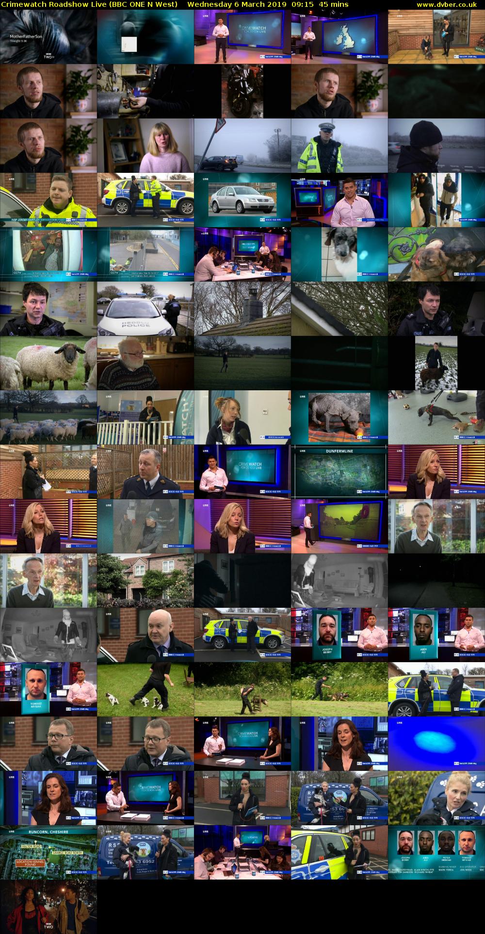 Crimewatch Roadshow Live (BBC ONE N West) Wednesday 6 March 2019 09:15 - 10:00
