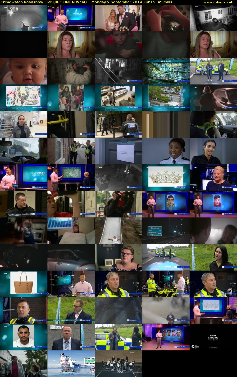 Crimewatch Roadshow Live (BBC ONE N West) Monday 9 September 2019 09:15 - 10:00