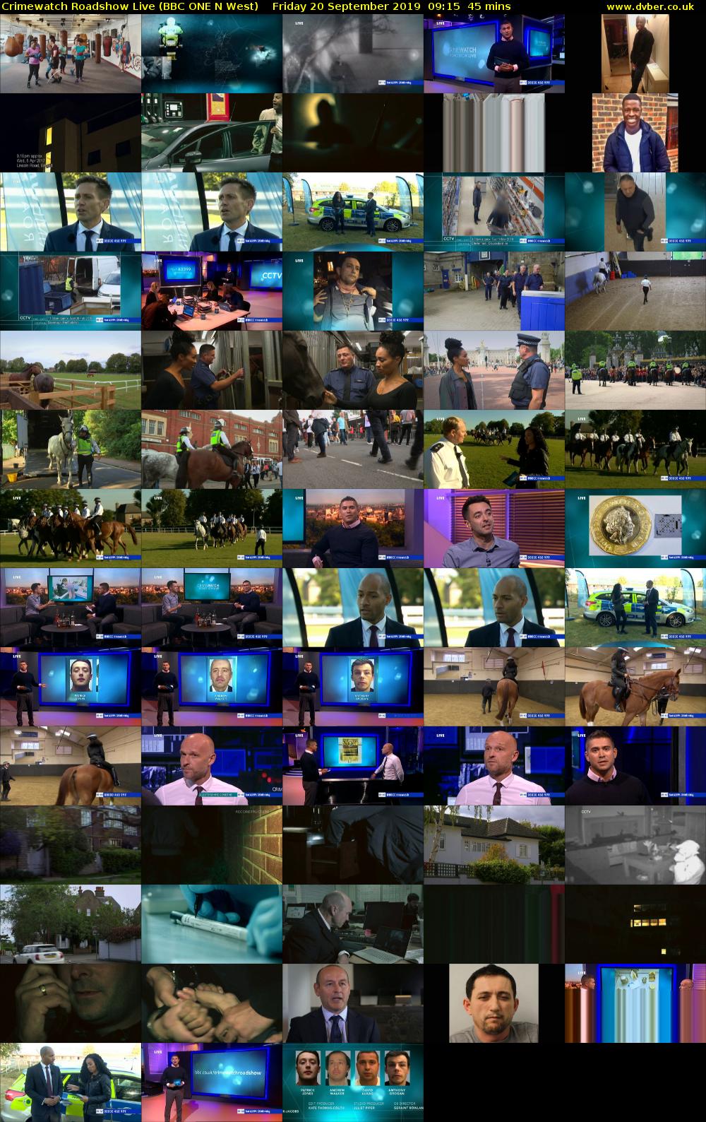 Crimewatch Roadshow Live (BBC ONE N West) Friday 20 September 2019 09:15 - 10:00