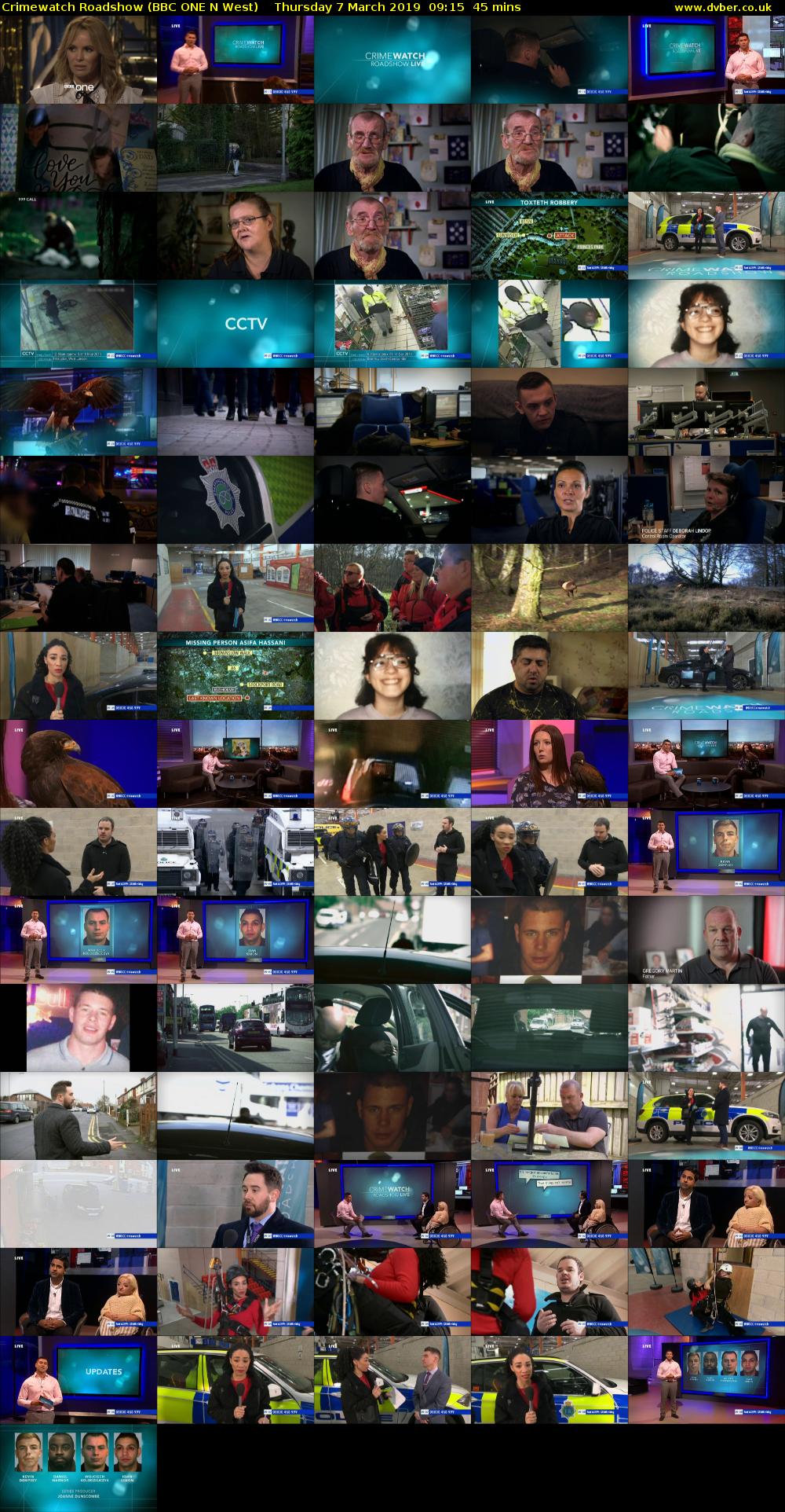 Crimewatch Roadshow (BBC ONE N West) Thursday 7 March 2019 09:15 - 10:00