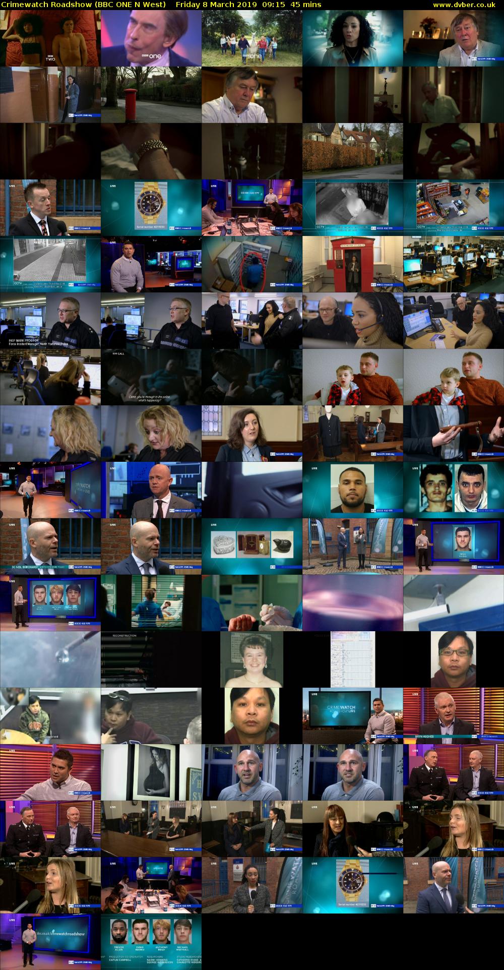 Crimewatch Roadshow (BBC ONE N West) Friday 8 March 2019 09:15 - 10:00