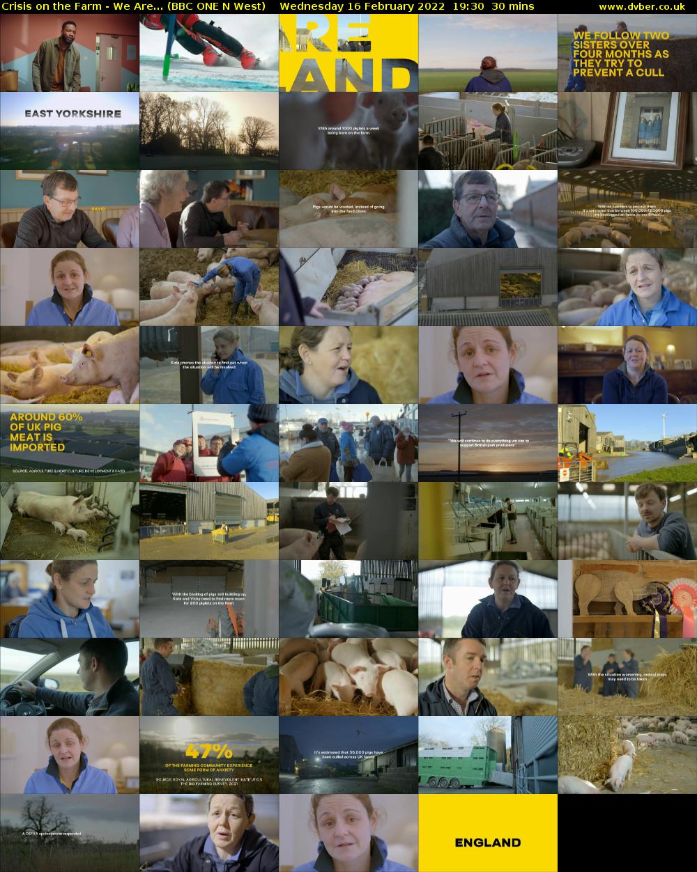 Crisis on the Farm - We Are... (BBC ONE N West) Wednesday 16 February 2022 19:30 - 20:00