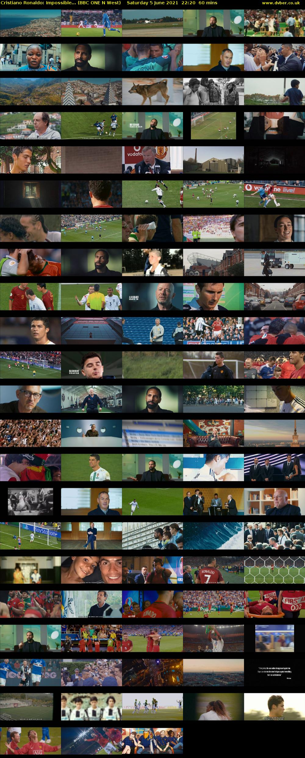 Cristiano Ronaldo: Impossible... (BBC ONE N West) Saturday 5 June 2021 22:20 - 23:20