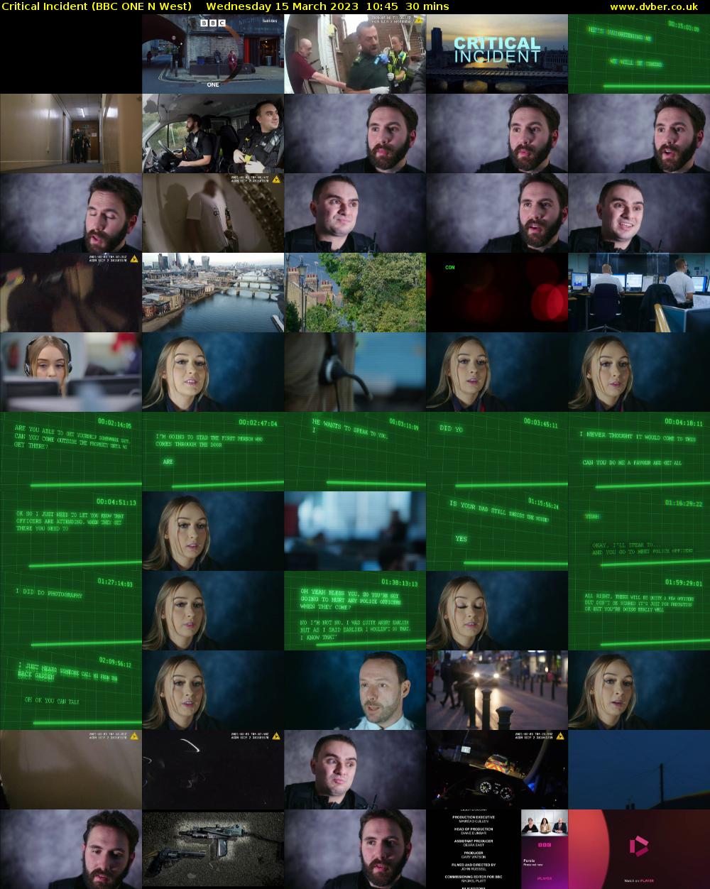 Critical Incident (BBC ONE N West) Wednesday 15 March 2023 10:45 - 11:15