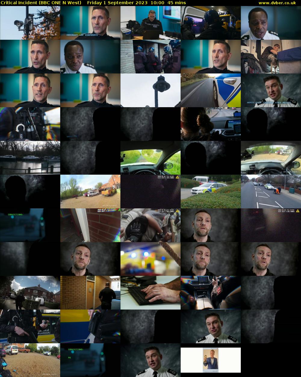 Critical Incident (BBC ONE N West) Friday 1 September 2023 10:00 - 10:45