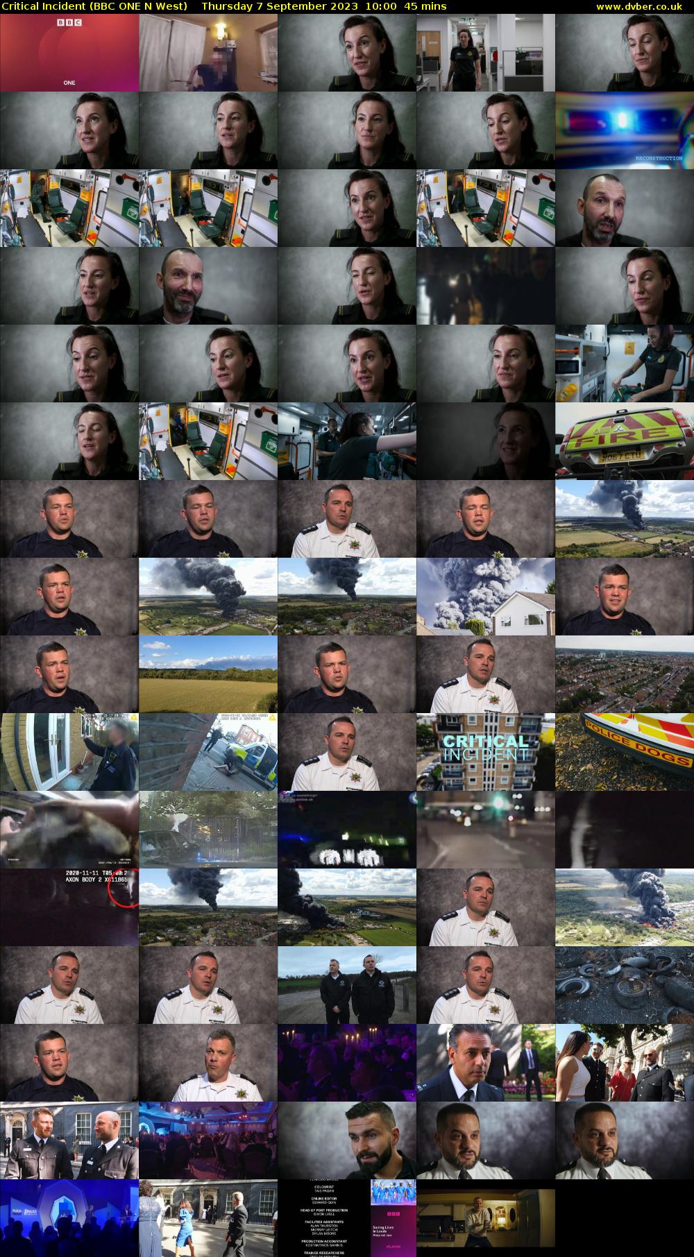 Critical Incident (BBC ONE N West) Thursday 7 September 2023 10:00 - 10:45