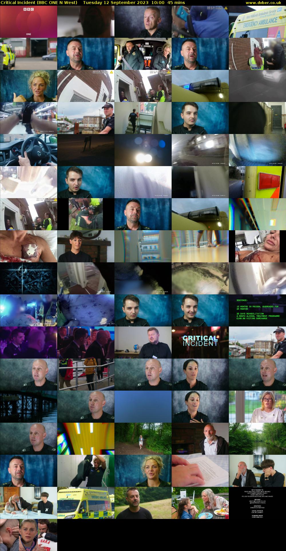 Critical Incident (BBC ONE N West) Tuesday 12 September 2023 10:00 - 10:45