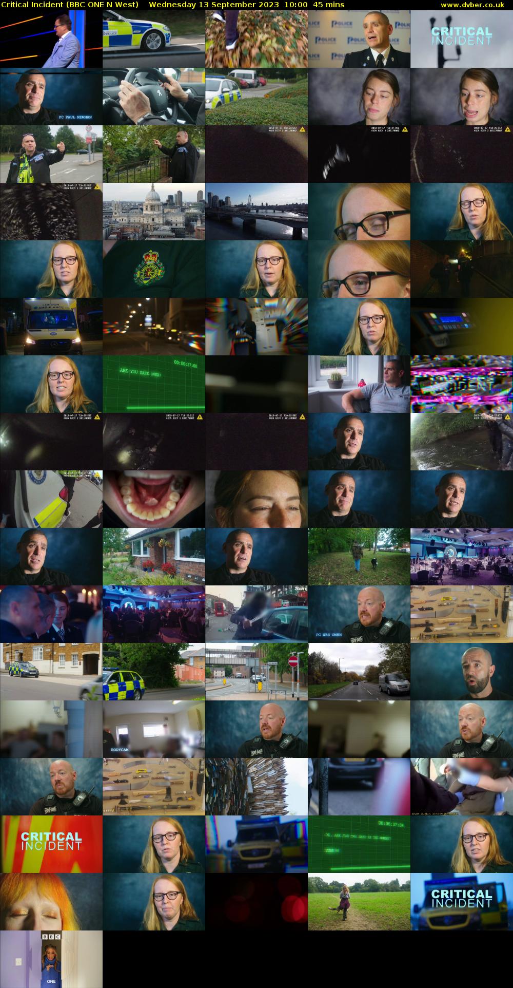Critical Incident (BBC ONE N West) Wednesday 13 September 2023 10:00 - 10:45