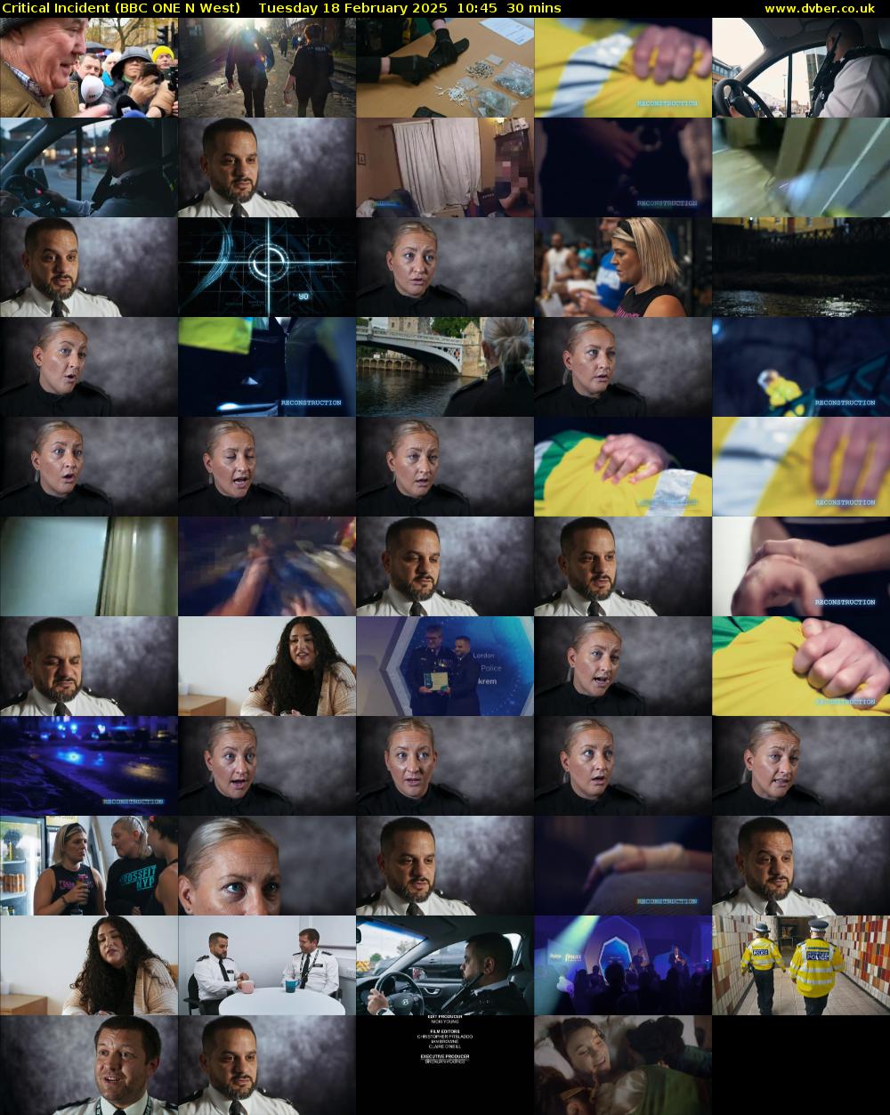 Critical Incident (BBC ONE N West) Tuesday 18 February 2025 10:45 - 11:15