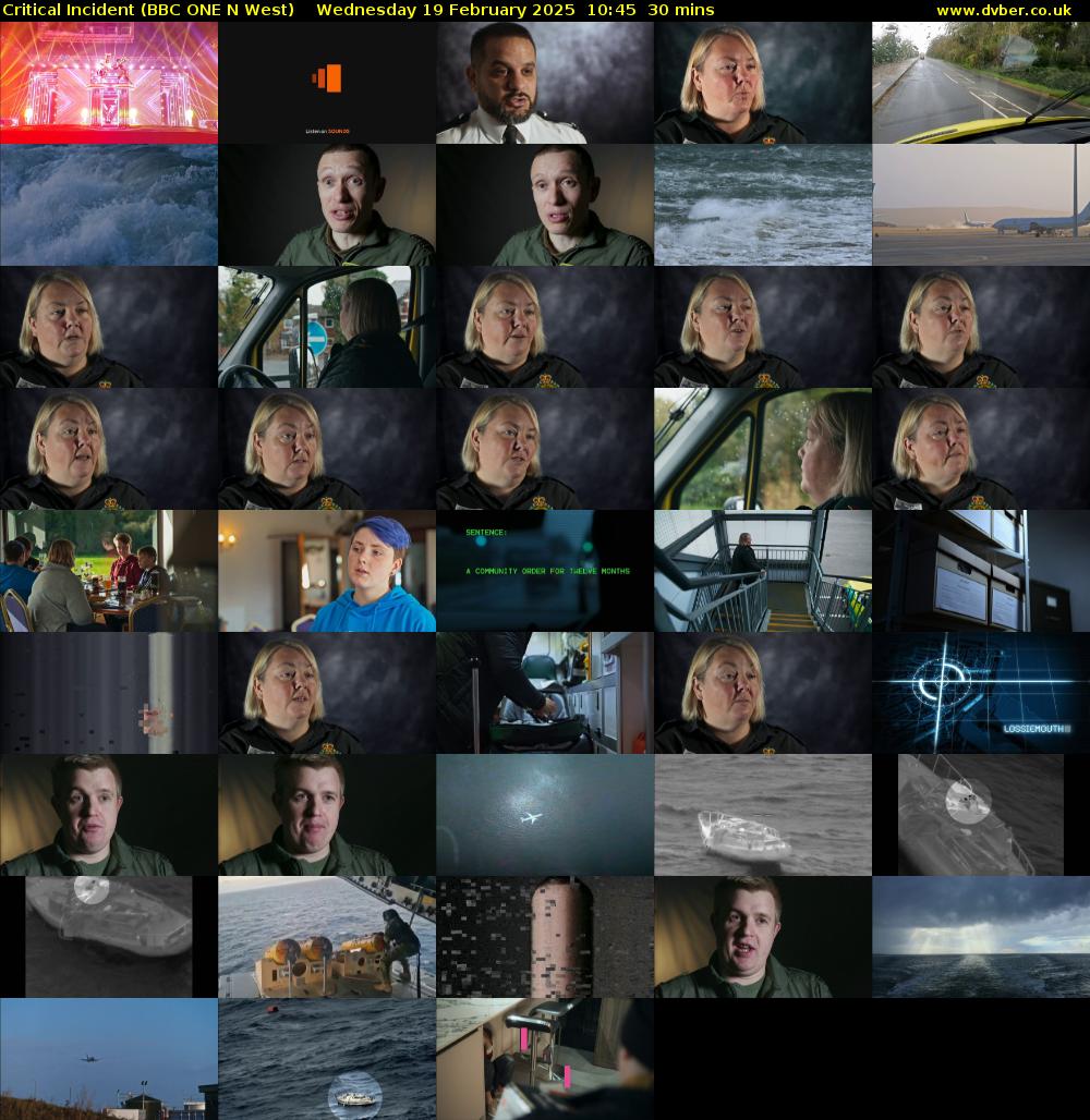 Critical Incident (BBC ONE N West) Wednesday 19 February 2025 10:45 - 11:15
