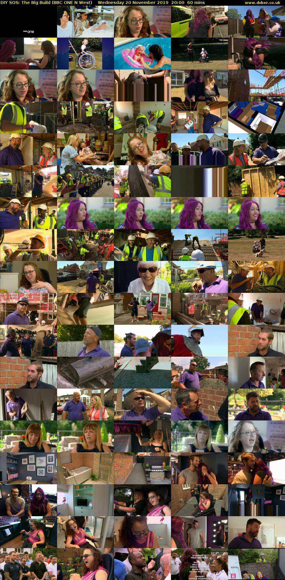 DIY SOS: The Big Build (BBC ONE N West) Wednesday 20 November 2019 20:00 - 21:00