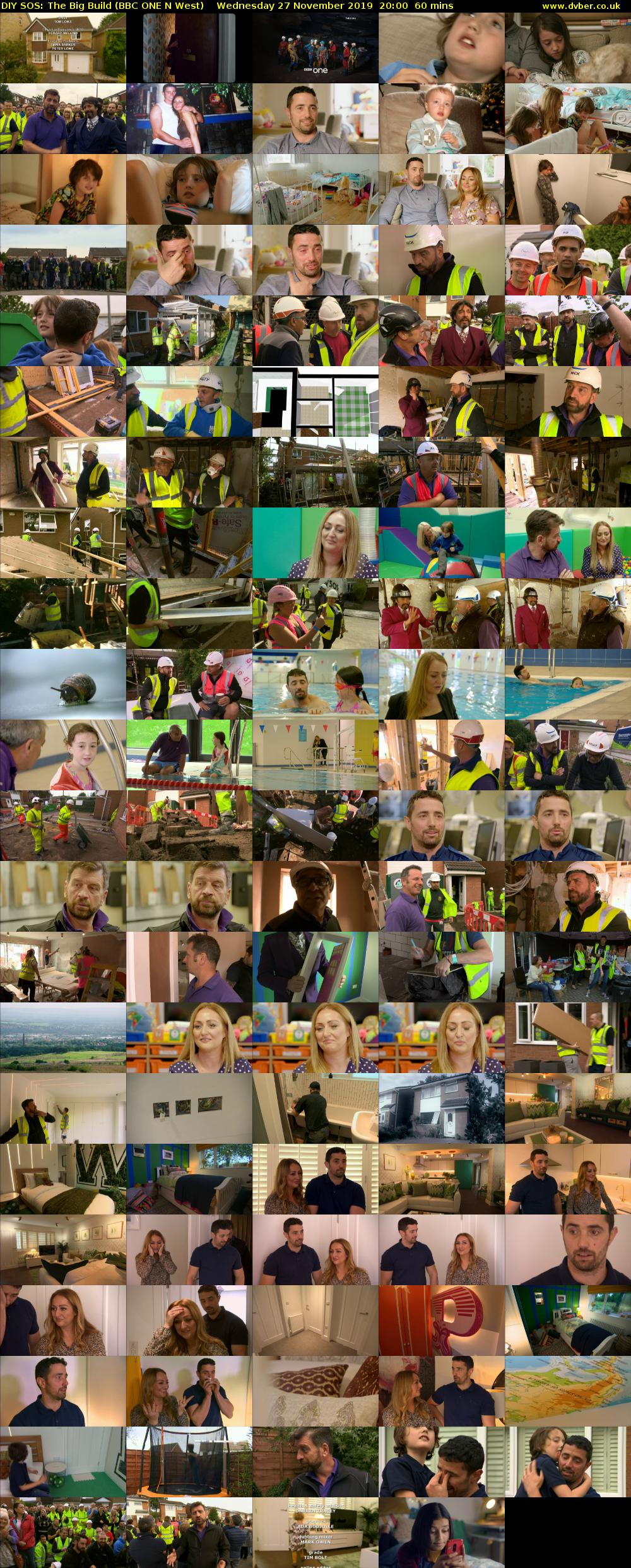DIY SOS: The Big Build (BBC ONE N West) Wednesday 27 November 2019 20:00 - 21:00