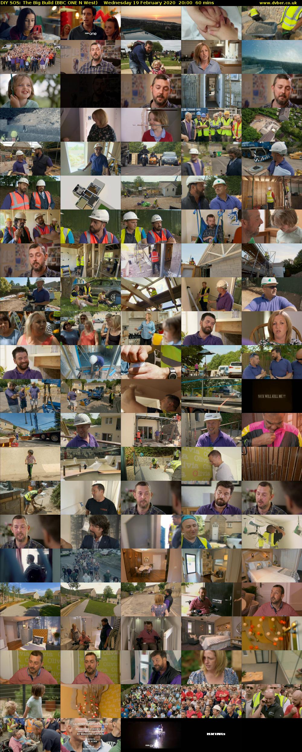 DIY SOS: The Big Build (BBC ONE N West) Wednesday 19 February 2020 20:00 - 21:00
