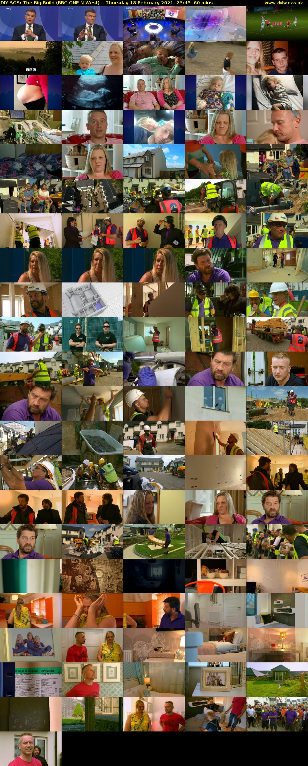 DIY SOS: The Big Build (BBC ONE N West) Thursday 18 February 2021 23:45 - 00:45