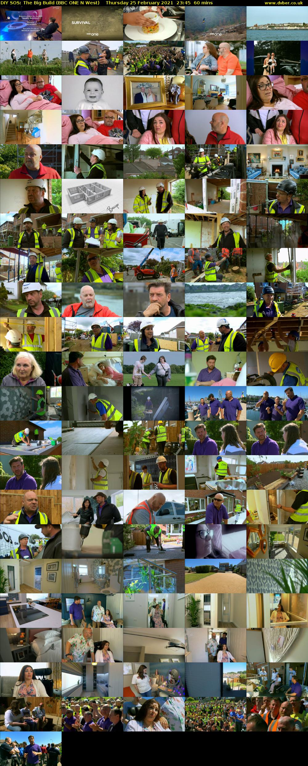 DIY SOS: The Big Build (BBC ONE N West) Thursday 25 February 2021 23:45 - 00:45