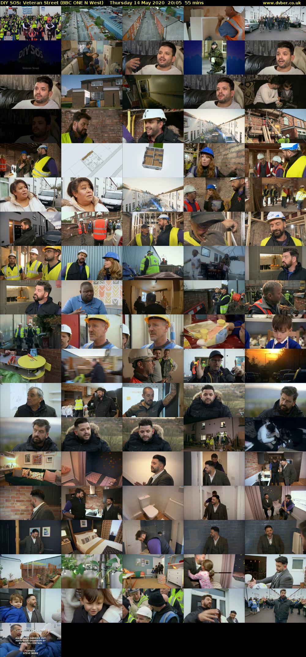 DIY SOS: Veteran Street (BBC ONE N West) Thursday 14 May 2020 20:05 - 21:00