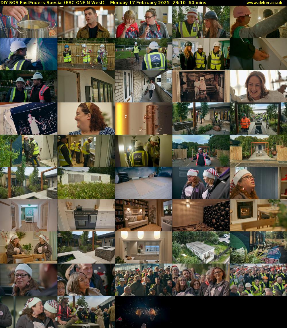 DIY SOS EastEnders Special (BBC ONE N West) Monday 17 February 2025 23:10 - 00:10