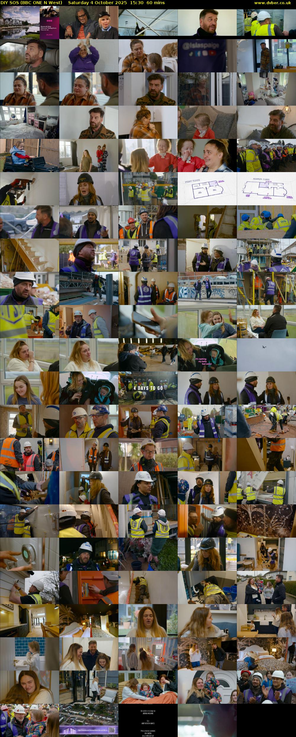 DIY SOS (BBC ONE N West) Saturday 4 October 2025 15:30 - 16:30