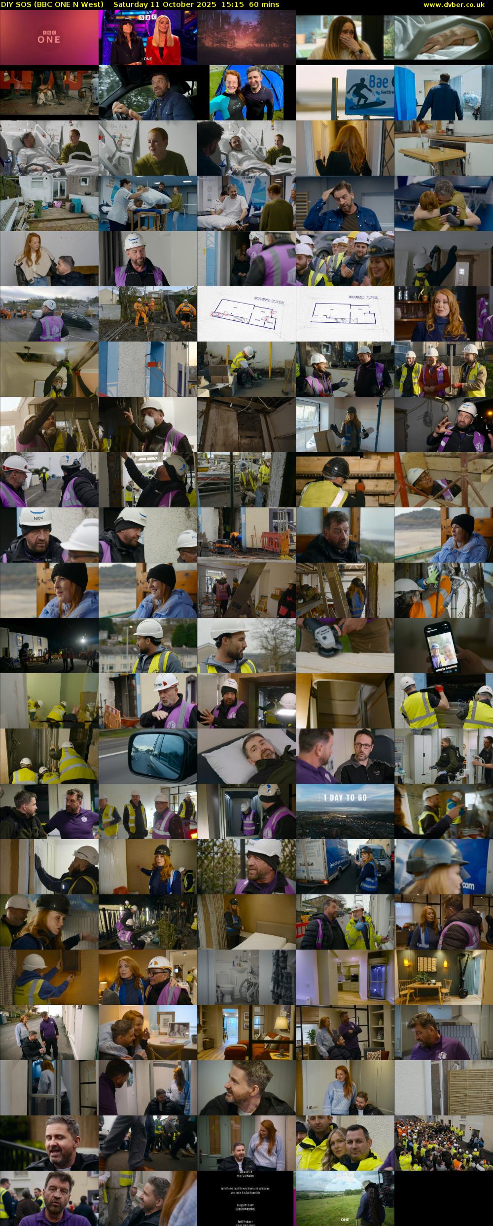 DIY SOS (BBC ONE N West) Saturday 11 October 2025 15:15 - 16:15